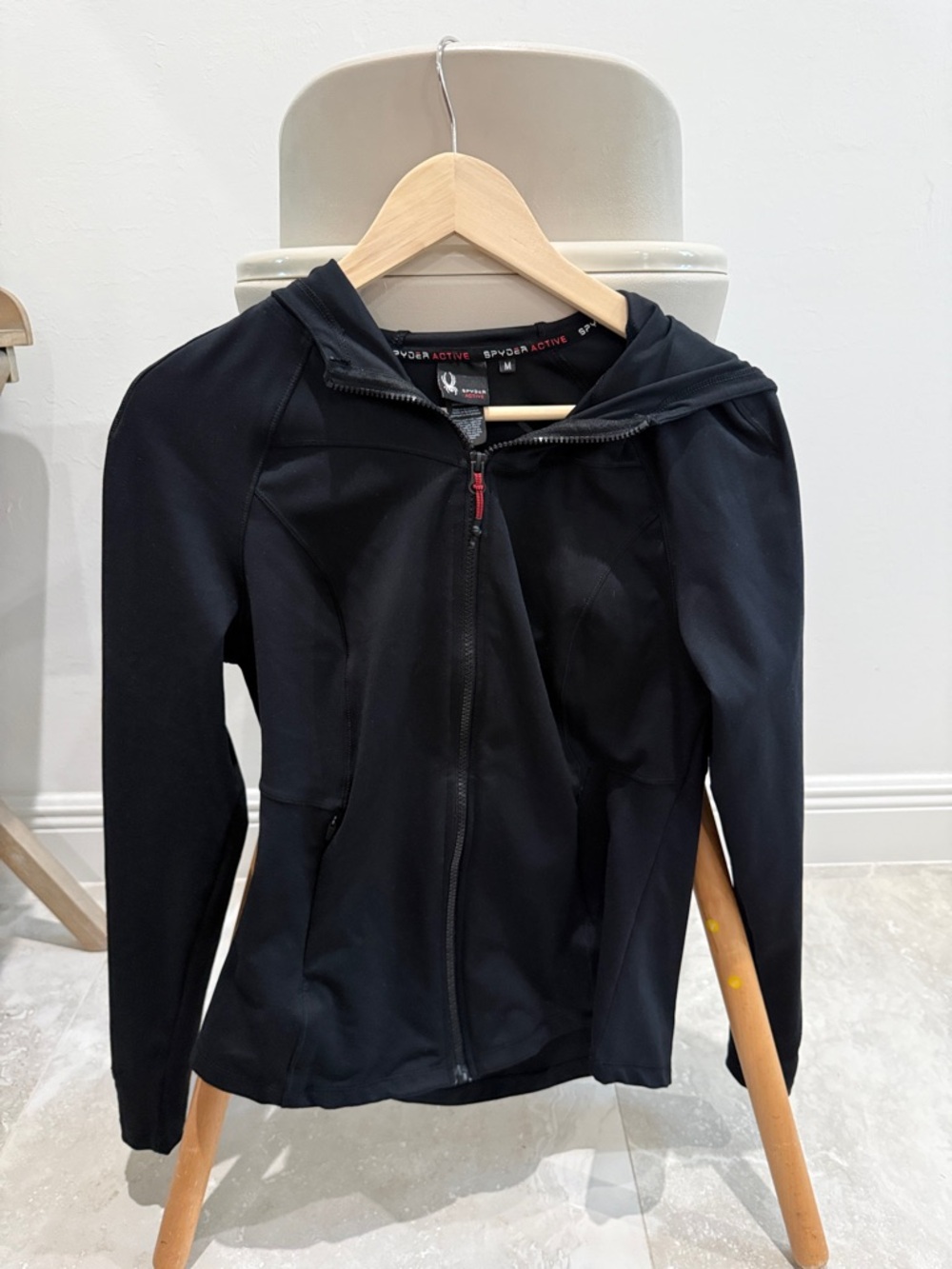 Spyder Active Black Hoodie with Red Accents